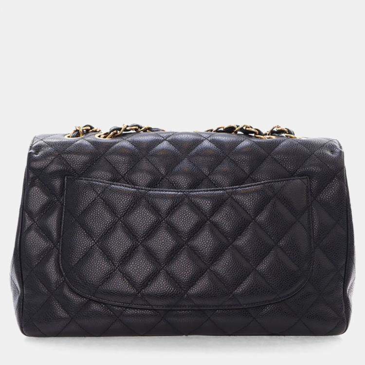 مملوكة مسبقًا Chanel Jumbo Caviar Classic Single Flap Bag