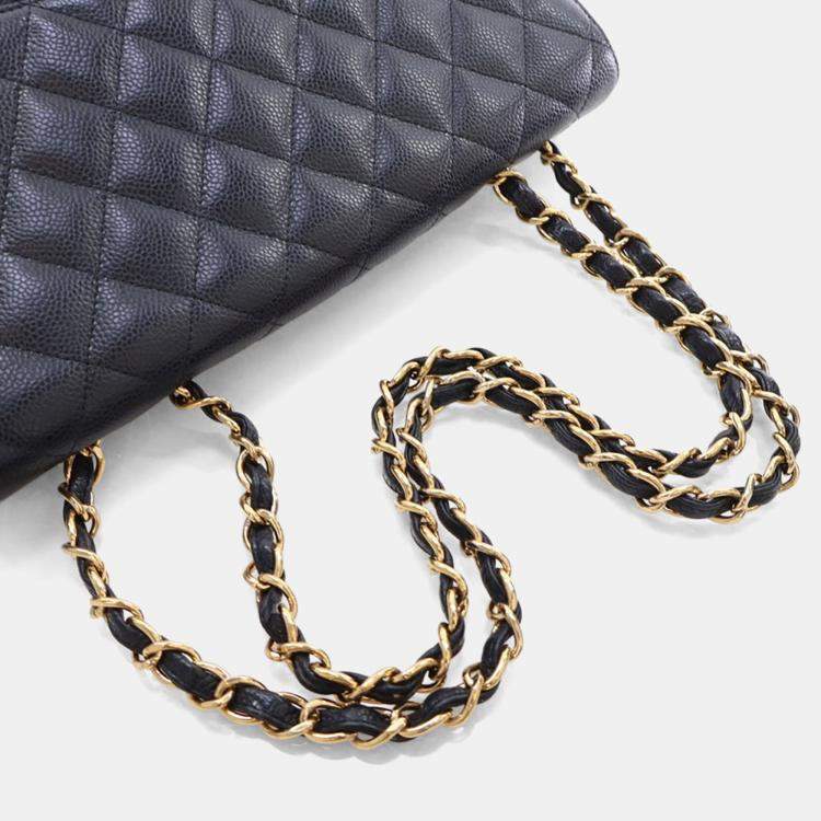 مملوكة مسبقًا Chanel Jumbo Caviar Classic Single Flap Bag