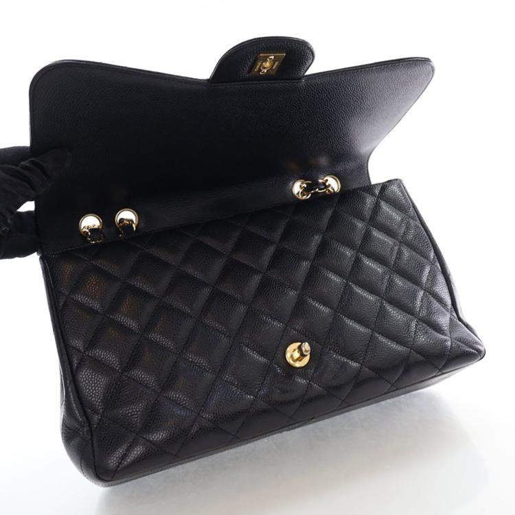 مملوكة مسبقًا Chanel Jumbo Caviar Classic Single Flap Bag
