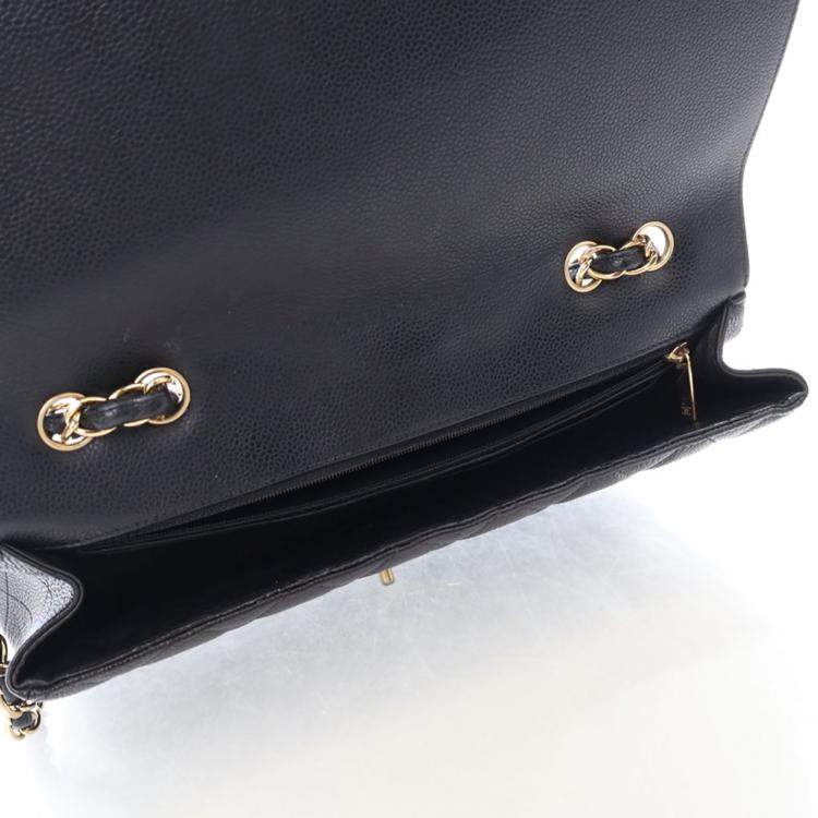 مملوكة مسبقًا Chanel Jumbo Caviar Classic Single Flap Bag