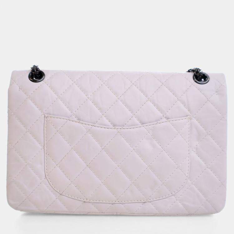 Pre Owned Chanel Grey Aged Calfskin Reissue 2.55 Flap Bag 226