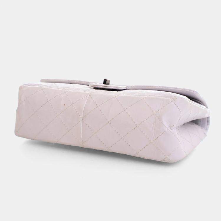 Pre Owned Chanel Grey Aged Calfskin Reissue 2.55 Flap Bag 226