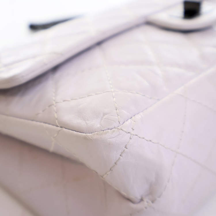 Pre Owned Chanel Grey Aged Calfskin Reissue 2.55 Flap Bag 226