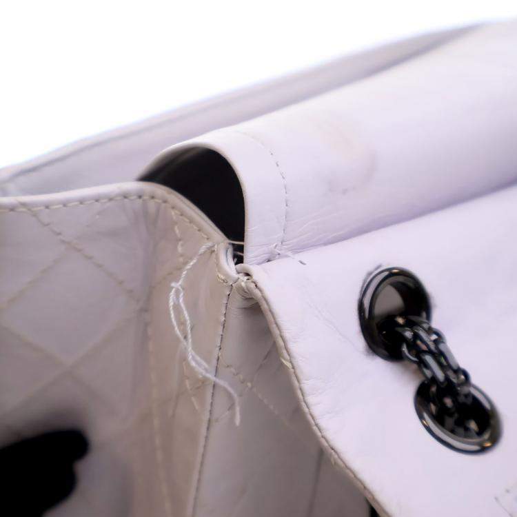 Pre Owned Chanel Grey Aged Calfskin Reissue 2.55 Flap Bag 226