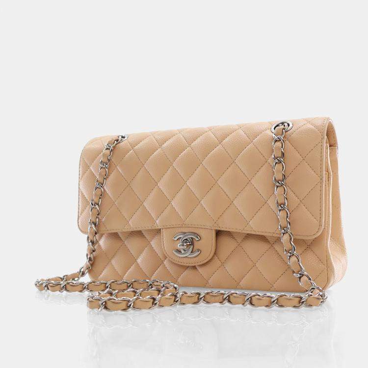 Pre Owned Chanel Medium Caviar Classic Double Flap Bag