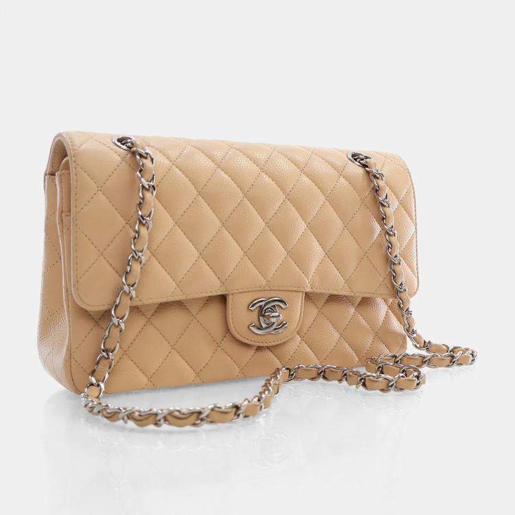 Pre Owned Chanel Medium Caviar Classic Double Flap Bag