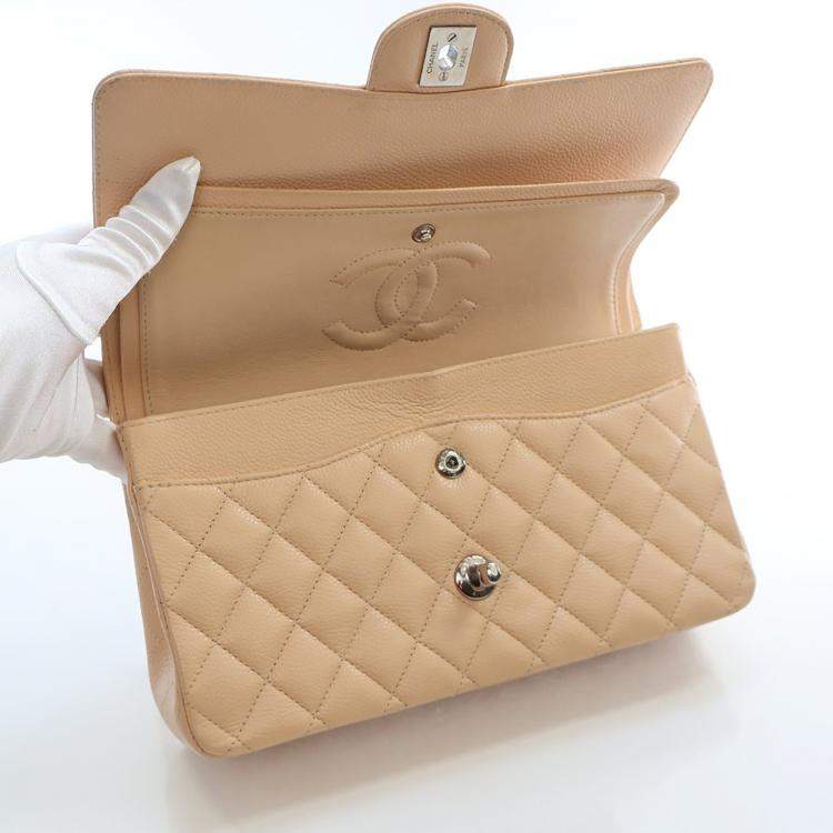 Pre Owned Chanel Medium Caviar Classic Double Flap Bag