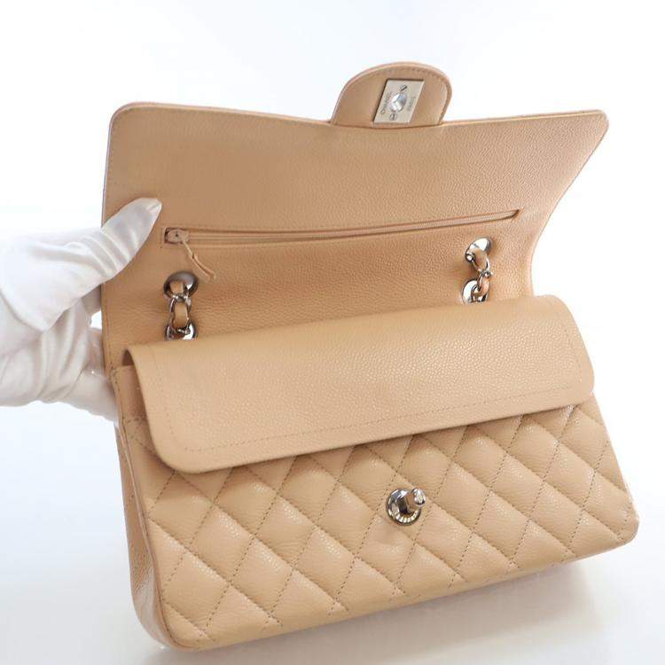 Pre Owned Chanel Medium Caviar Classic Double Flap Bag