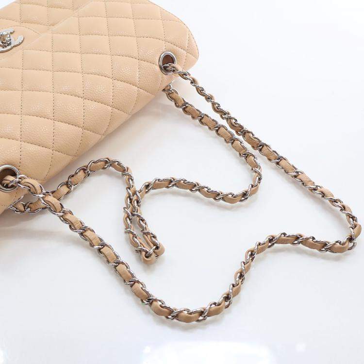 Pre Owned Chanel Medium Caviar Classic Double Flap Bag