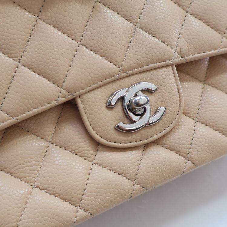 Pre Owned Chanel Medium Caviar Classic Double Flap Bag
