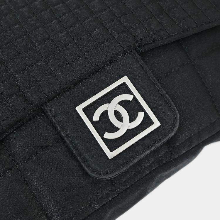 Pre Owned Chanel Black Nylon Sport Line Choco Bar Backpack