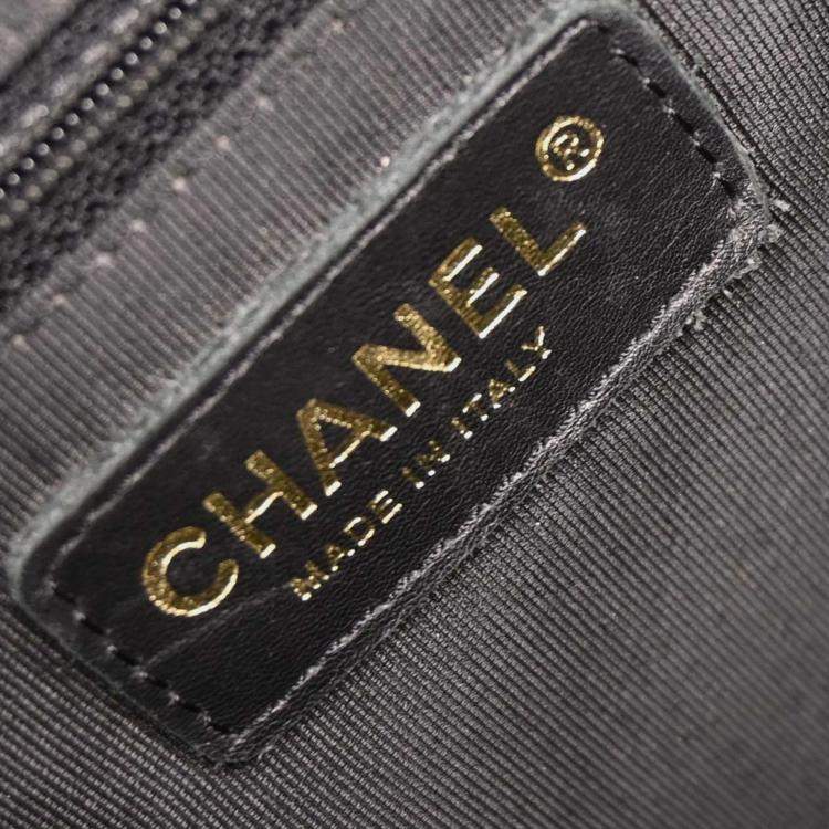 Pre Owned Chanel Black Calfskin Bowling Bag