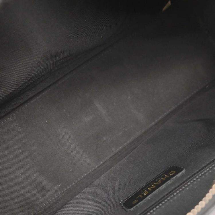 Pre Owned Chanel Black Calfskin Bowling Bag