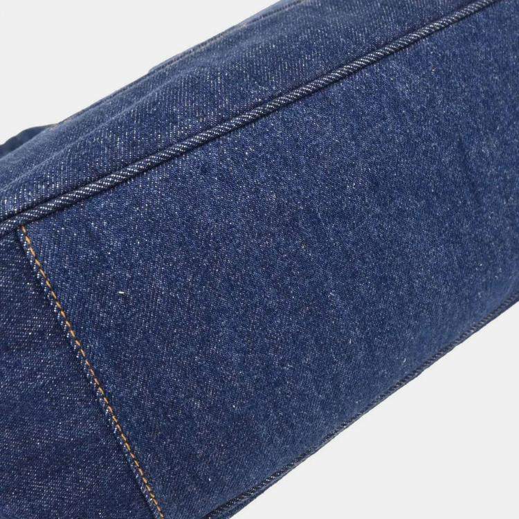 Pre Owned Chanel Blue Denim Handbag