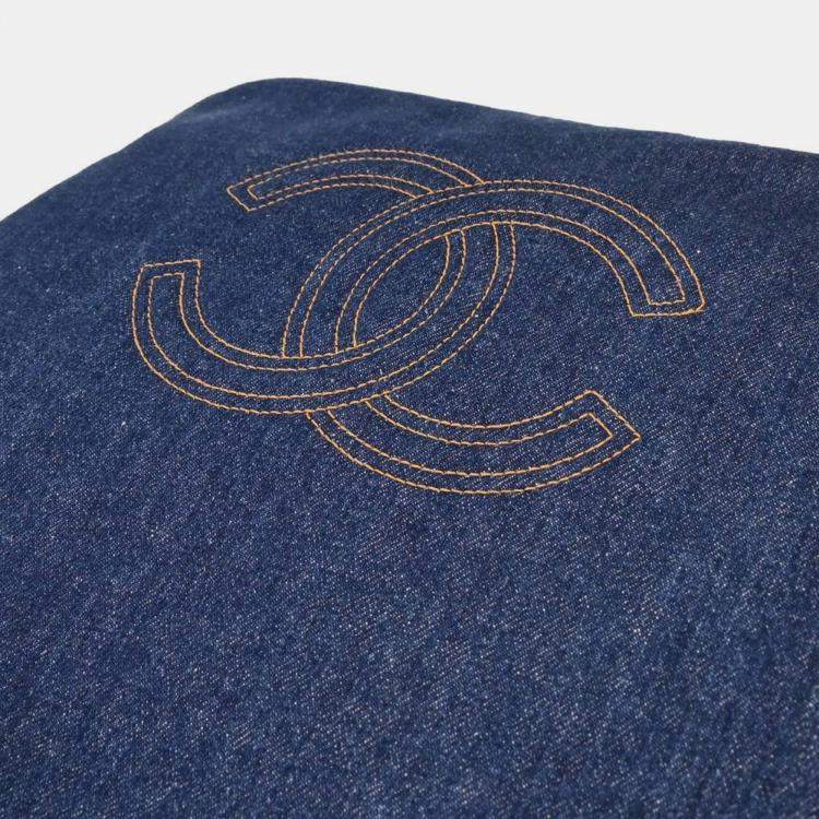 Pre Owned Chanel Blue Denim Handbag