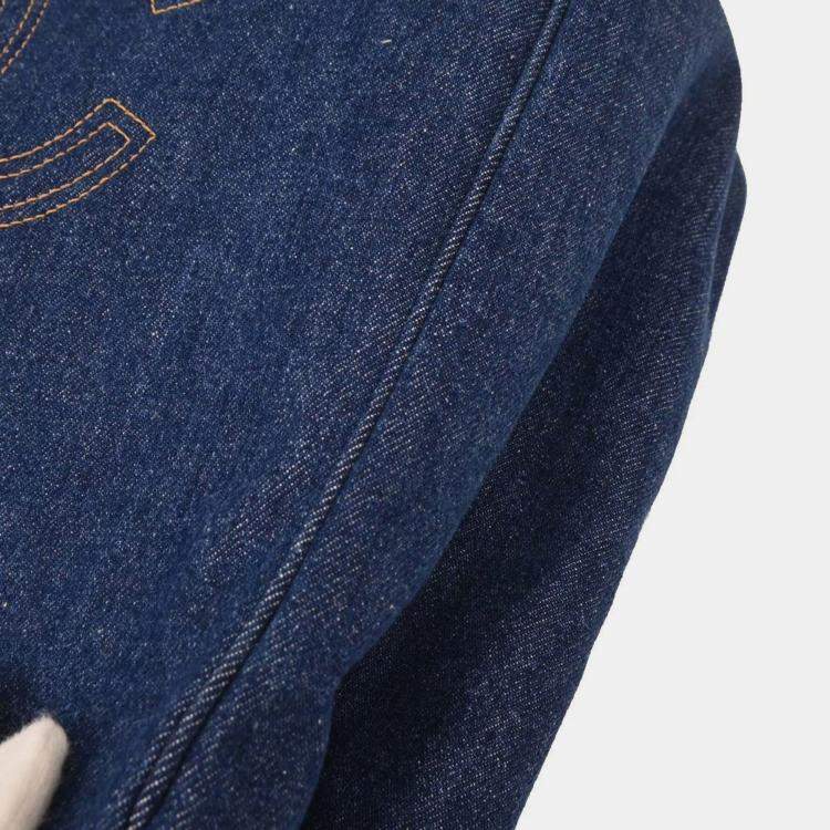 Pre Owned Chanel Blue Denim Handbag