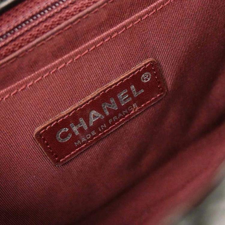 Pre Owned Chanel Black Patent Leather Secret Label Single Flap Shoulder Bag