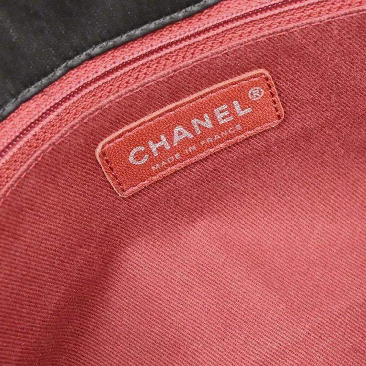 Pre Owned Chanel Black Satin Straight Flap Shoulder Bag