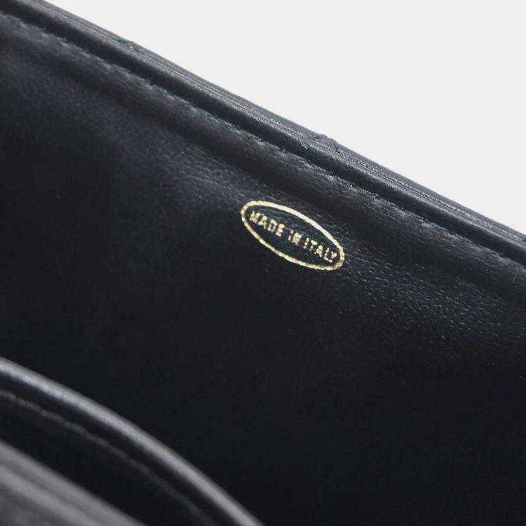 Pre Owned Chanel Black Lambskin Vanity Shoulder Bag