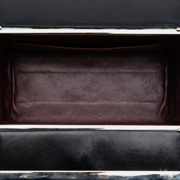 Pre Owned Chanel Black Quilted Lambskin Leather Box Bag