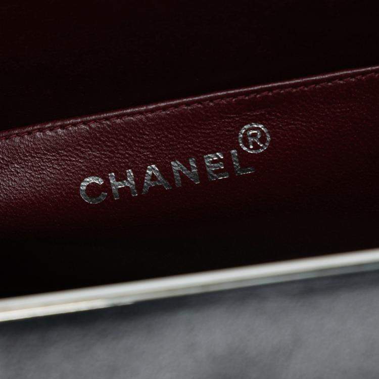 Pre Owned Chanel Black Quilted Lambskin Leather Box Bag