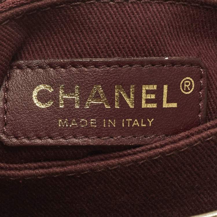 Pre Owned Chanel Coco Handle Mini Gold Quilted Aged Leather Top Handle Bag