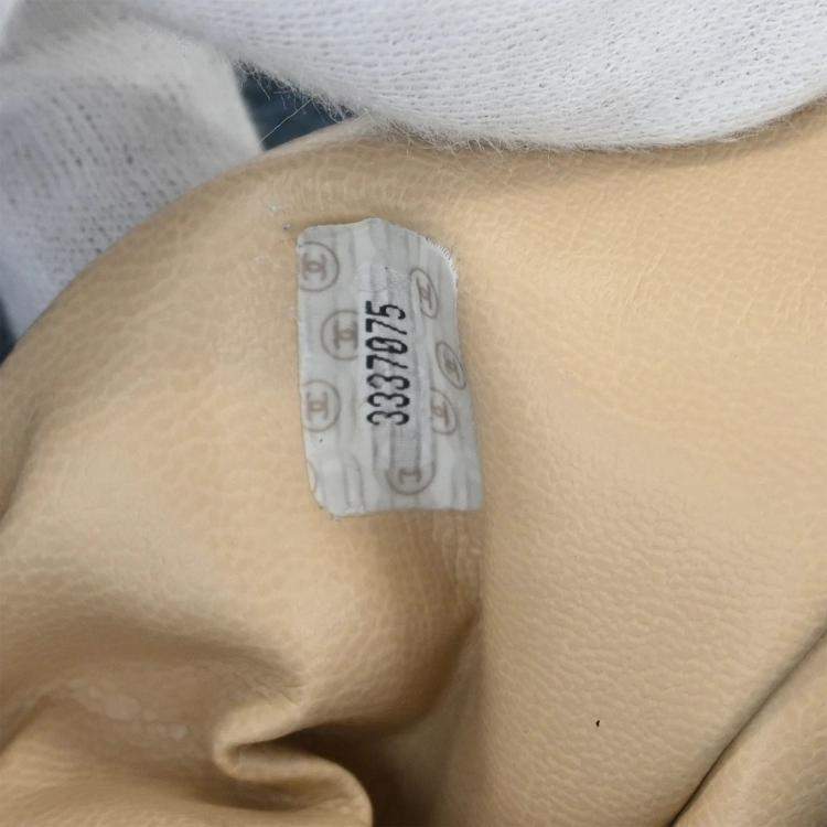 Pre Owned Chanel Blue Calfskin Triple CC Shoulder Tote Bag