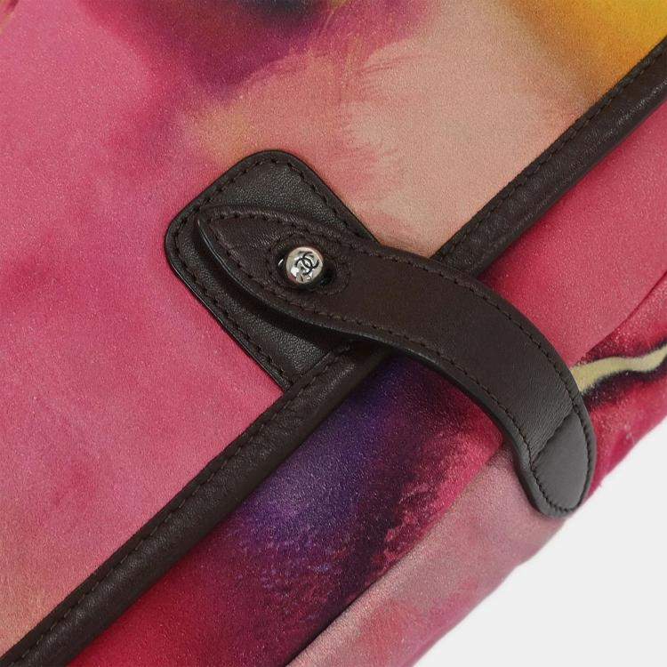 Pre Owned Chanel Yellow Suede Flap Shoulder Bag