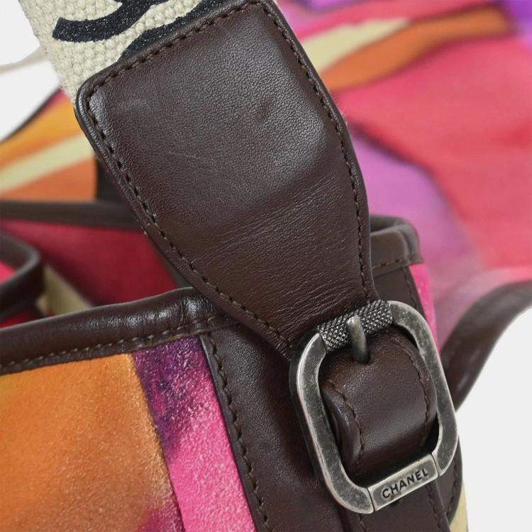 Pre Owned Chanel Yellow Suede Flap Shoulder Bag