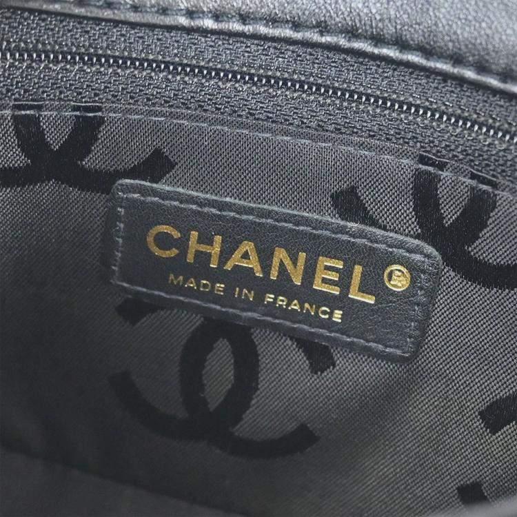 Pre Owned Chanel Black Calfskin Wild Stitch Single Flap Shoulder Bag