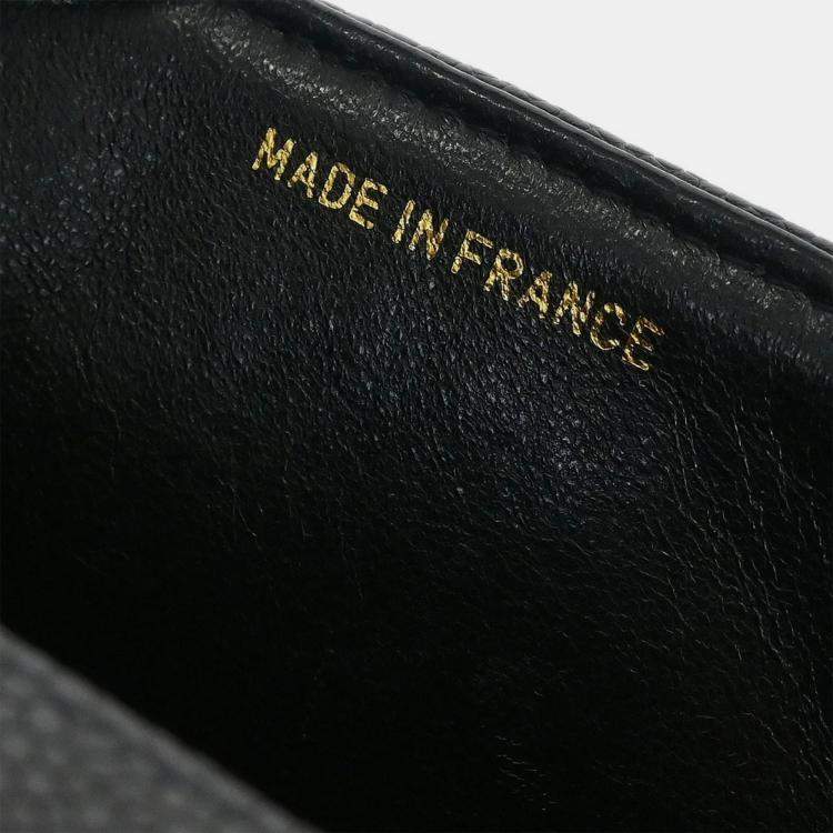 مملوكة مسبقًا Chanel Black Calfskin Chevron Single Flap Shoulder Bag