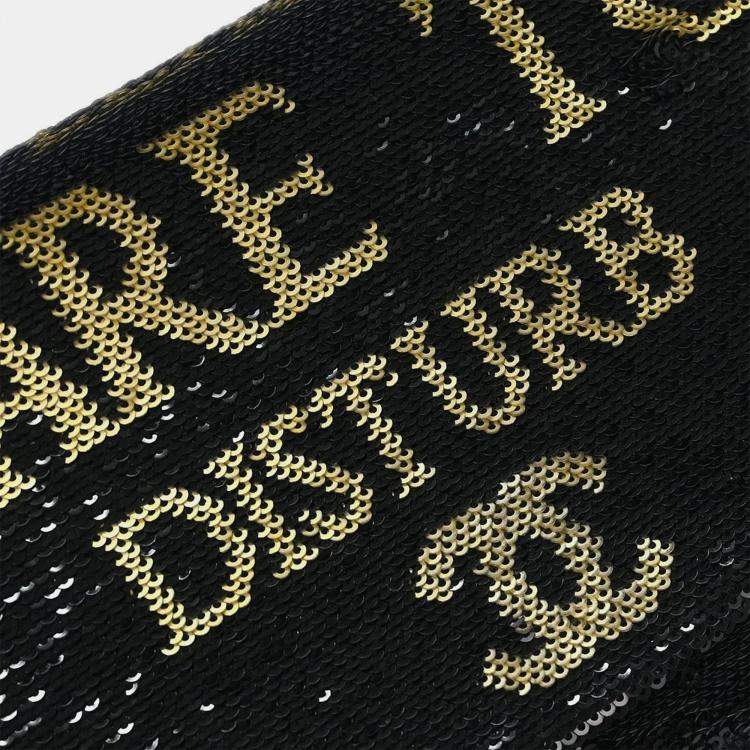 Pre Owned Chanel Black Sequins Dare To Disturb Shoulder Bag