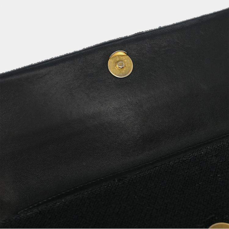 Pre Owned Chanel Black Sequins Dare To Disturb Shoulder Bag