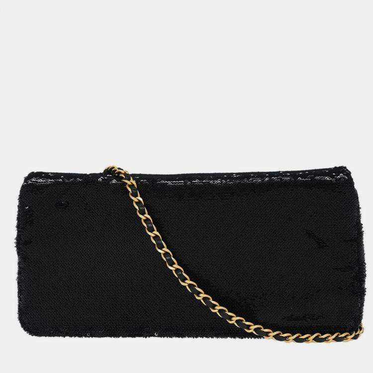 Pre Owned Chanel Black Sequins Dare To Disturb Shoulder Bag