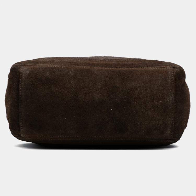 Pre Owned Chanel Brown CC Suede Tote