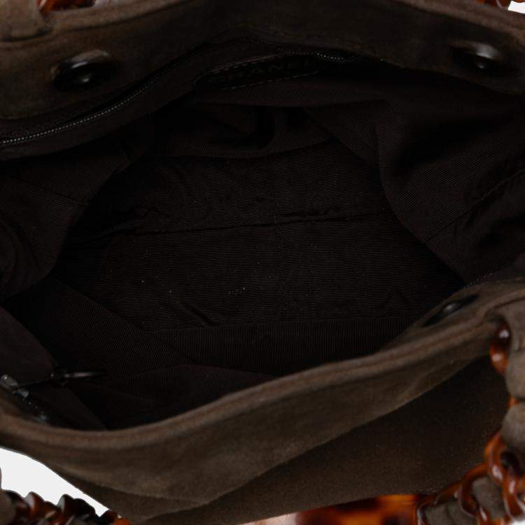 Pre Owned Chanel Brown CC Suede Tote