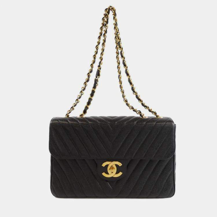 Pre Owned Chanel Gold Shoulder Bag