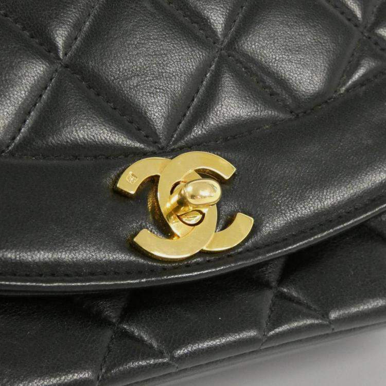 Pre Owned Chanel Lambskin Shoulder Bag