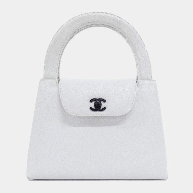 Pre Owned Chanel White Handbag