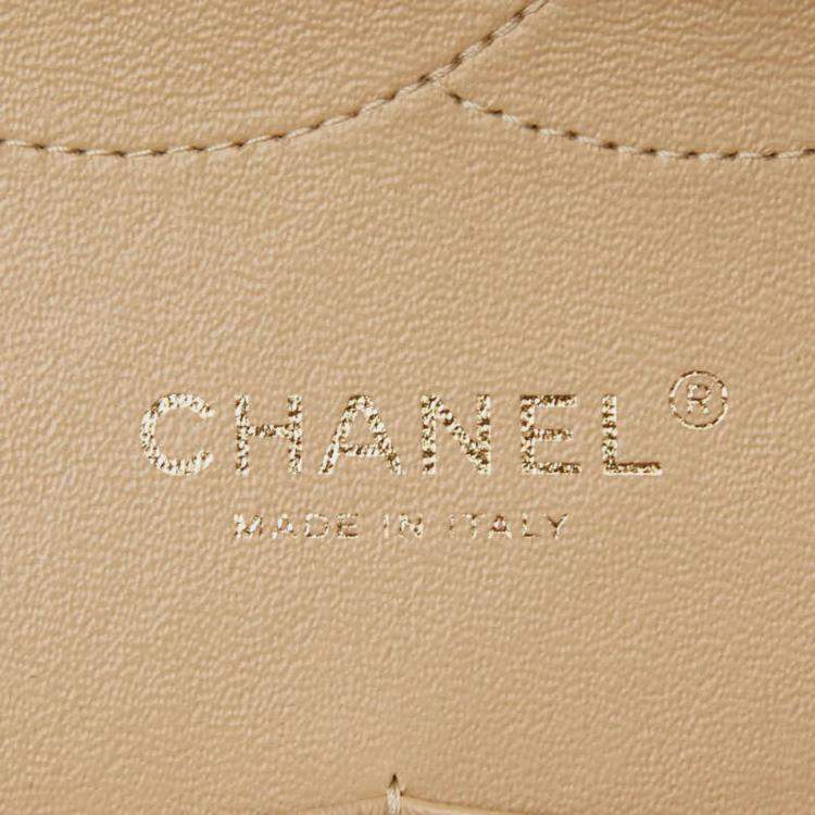 مملوكة مسبقًا Chanel Coco Mark Matelasse 30 Double Flap Chain Shoulder Bag In Beige Caviar Skin