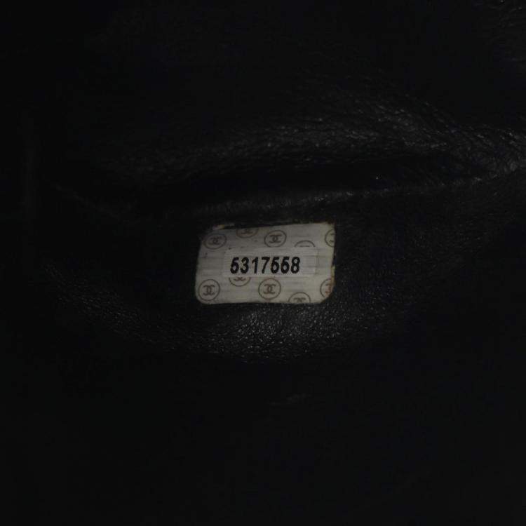 Pre Owned Chanel Matelasse Backpack Bag In Lambskin Leather Black