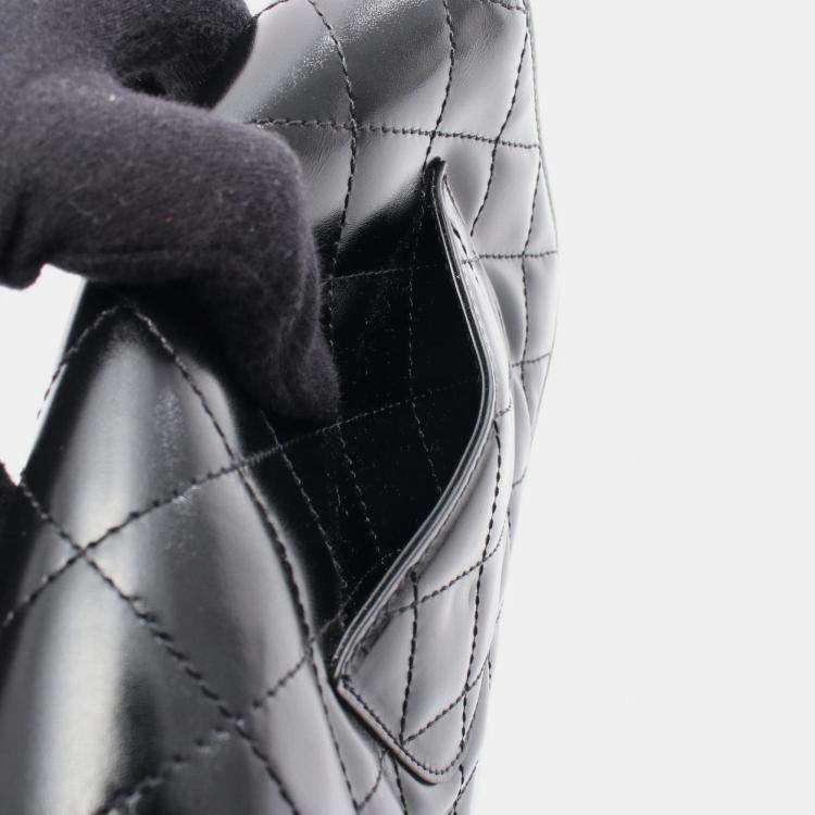 Pre Owned Chanel Matelasse Waist Bag Leather Black