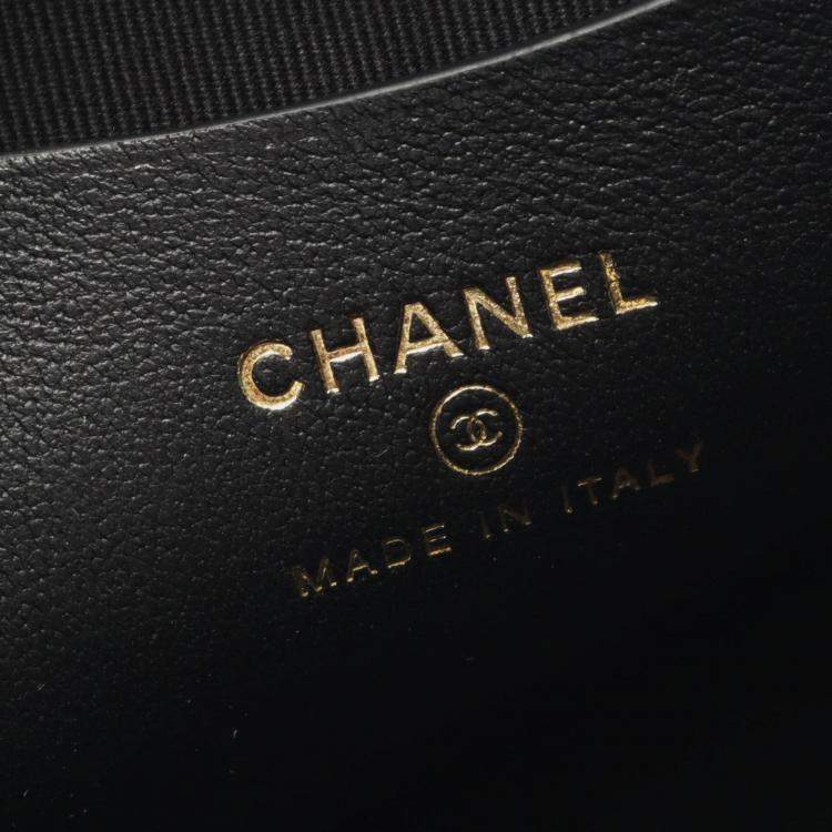 Pre Owned Chanel Matelasse Shoulder Bag Lambskin (Sheepskin) Black