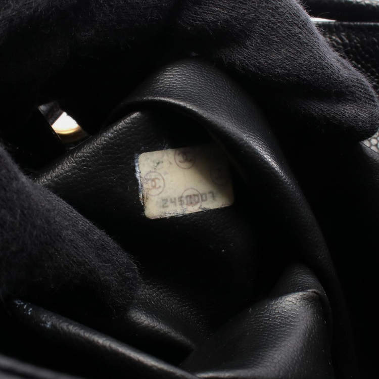 Pre Owned Chanel Matelasse Backpack Bag In Calfskin Leather Black