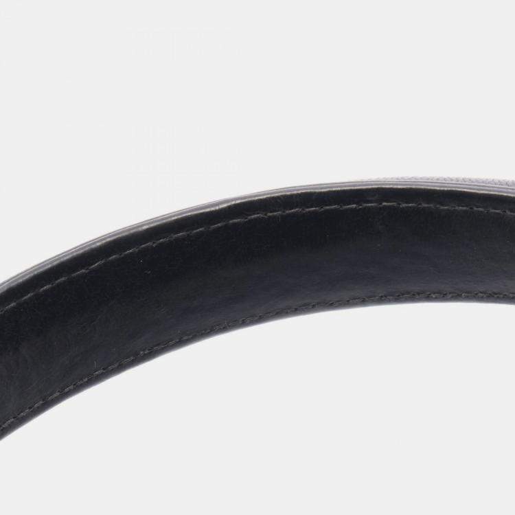 Pre Owned Chanel Matelasse Top Handle Bag Lambskin Leather Black