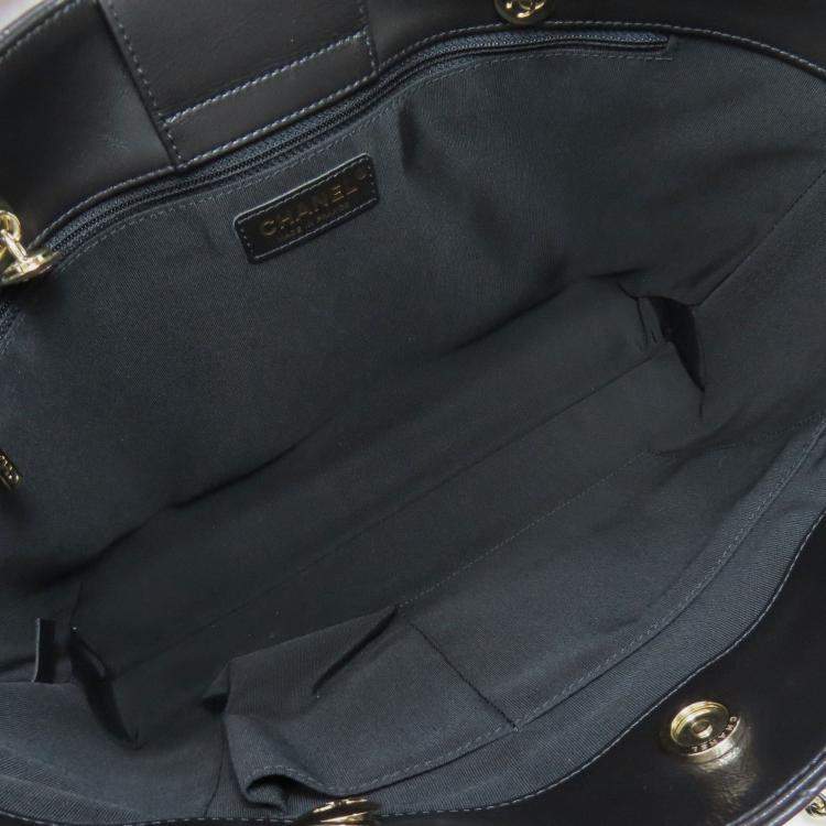 Pre Owned Chanel Chain Tote Bag Calfskin