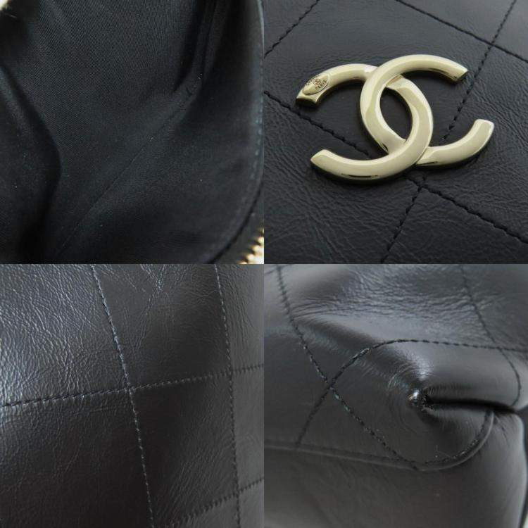 Pre Owned Chanel Chain Tote Bag Calfskin