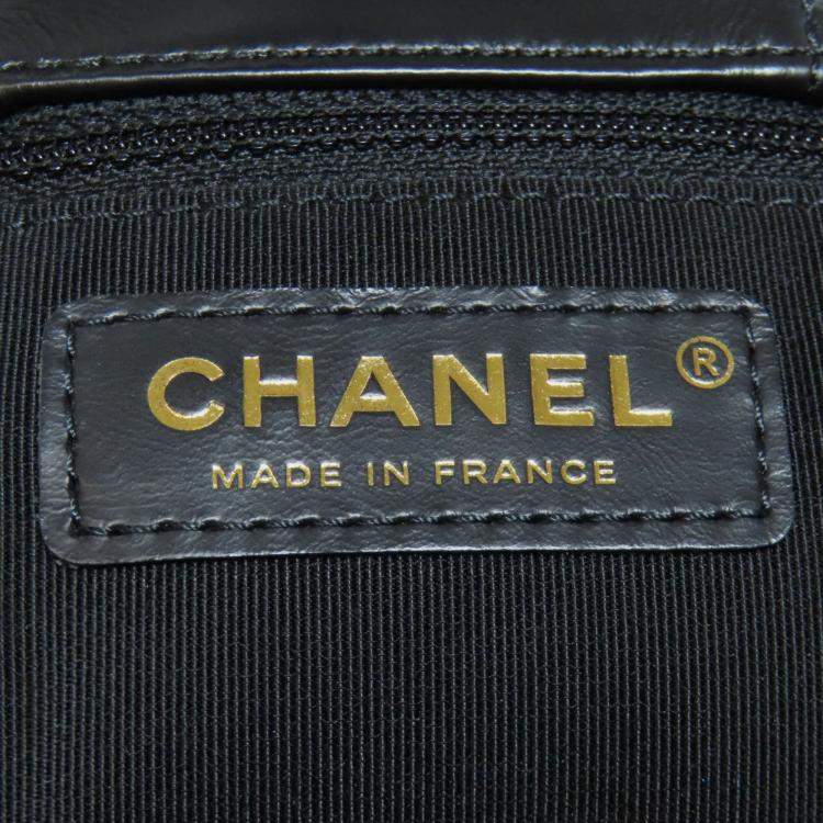 Pre Owned Chanel Chain Tote Bag Calfskin