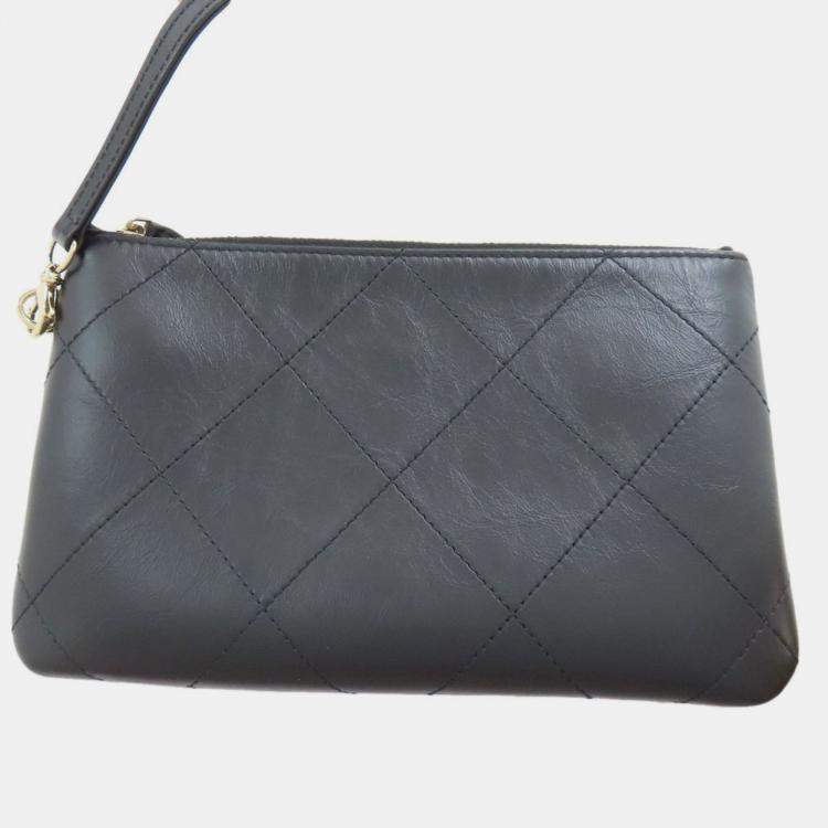 Pre Owned Chanel Chain Tote Bag Calfskin