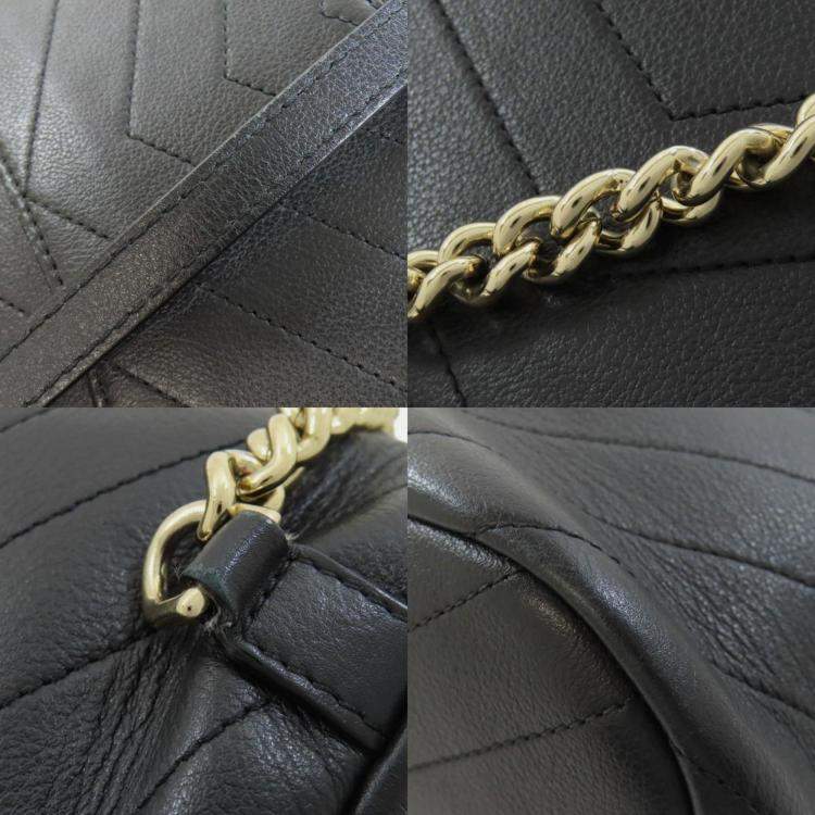 Pre Owned Chanel V-Stitch Coco Mark Backpack/Daypack Calfskin
